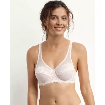 Podprsenka Dámská krajková podprsenka DIM GENEROUS ESSENTIEL UNDERWIRE BRA - DIM - světle růžová 90 B