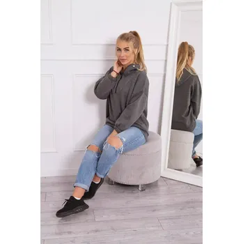 Dámská mikina Mikina s kapucí v grafitové barvě UNI