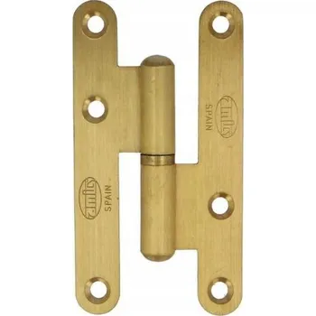 pant Mosazný dveřní závěs LEVÝ, saténový mosaz, 80x41x2,3mm