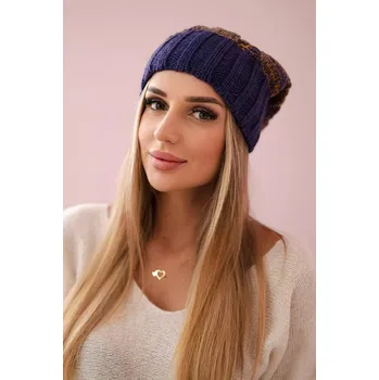 Čepice Paris fleecová čepice K213 purple+mustard UNI