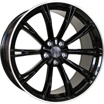 Alu kolo Alu kola Racing Line H5060, 19x8.5 5x112 ET40, černá + leštěný límec