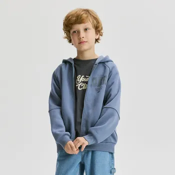 Chlapecké oblečení Reserved - Mikina s kapucí - ocelově modrá - 920FJ-95X - 920FJ-95X-140