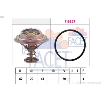 Těsnění motoru Termostat, chladivo FACET 7.8549