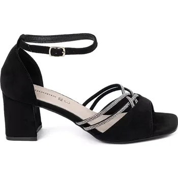 Dámské lodičky Pohodlné lodičky černé dámské na širokém podpatku 39