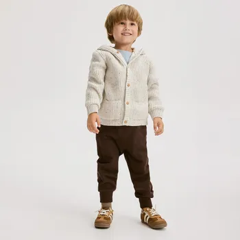 Chlapecké kalhoty Reserved - Teplákové joggery 2 balení - tmavě hnědá - 497HK-89X - 497HK-89X-98