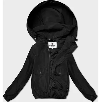 Dámská bunda Tenká černá krátká dámská bunda s podšívkou Glakate (LU98017#) odstíny černé XXL (44)