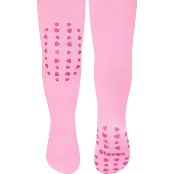 Dámské punčochy Kojenecké protiskluzové punčocháče Srdíčka - 92-98 / růžová