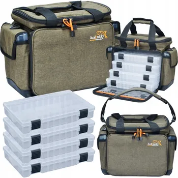 Outdoor vaření Hokkaido Velká rybářská taška přes rameno – 6 boxů, pevné dno, 30×40×20 cm