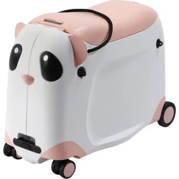 Dětský kufr se sedátkem | Odstrkovadlo na kolečkách do letadla meruňková M19858