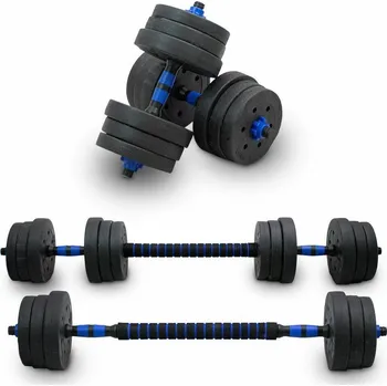 Kulturistická silová tréninková sada Činka 2 činky 20 kg 2v1 M18212