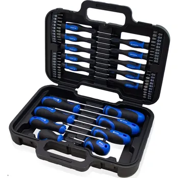 Sada nářadí Sada šroubováků bitů TORX ploché křížové 58el. Šroubováky v kufříku M18399