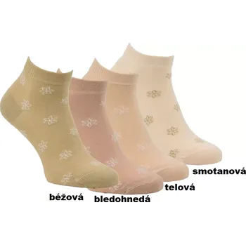 Dámské ponožky Dámské ponožky Blumen short - 35-38 / béžová