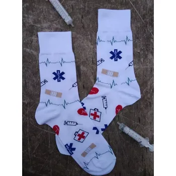 Pánské ponožky Dospělé ponožky Lékař T - 42-46 / bílá