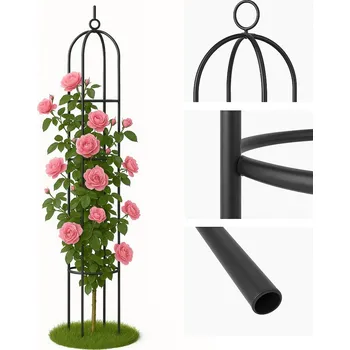 Zahradní dekorace Podpěra pro květiny Zahradní pergola na růže Stojan na květiny Zvon 195 cm MS19558
