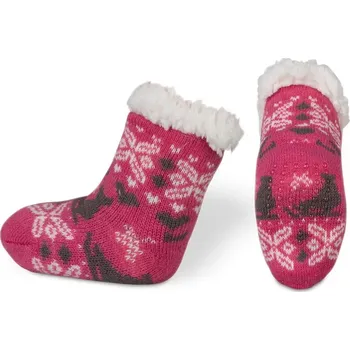Dětské protiskluzové ponožky Tuby - 12-18 mesiacov / malinová
