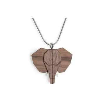 Přívěsek Dřevěný přívěsek BeWooden Elephant Pendant na krk s řetízkem zdarma - AP11