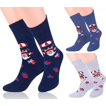 Pánské ponožky Pánské froté ponožky Santa - 39-42 / tmavě šedá