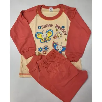 Dívčí pyžamo Dívčí pyžamo Sunny Meadow dlouhé - 122 / oranžová