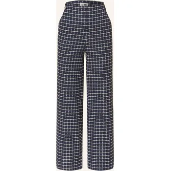 Dámské kalhoty Ichi Dámské Kalhoty Z Buklé Ihkate, tmavě modrá / černá /...