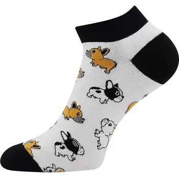 Dámské ponožky Dámské ponožky Dewow Pejsek - 35-38 / bílá