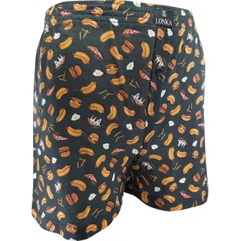 Pánské spodní prádlo Pánské trenýrky Fastfood - XL / tmavě šedá