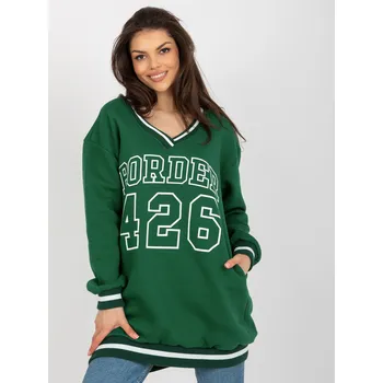 Dámská mikina My Red Lips Mikina -EM-BL-776.19 Barva: Zelená - tmavě, Velikost: UNI