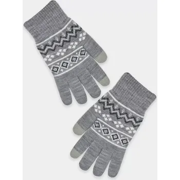 Rukavice Dámské pletené rukavice RZ067 - 21 cm / šedá