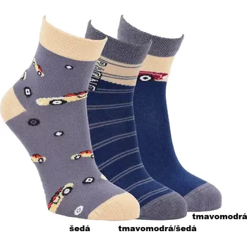 Chlapecké ponožky Racing - 27-30 / tmavě modrá/šedá