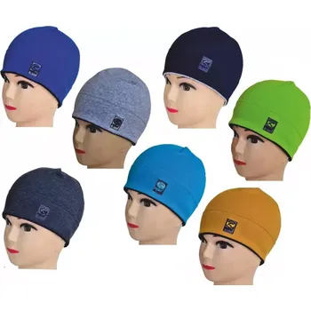 Čepice Jednobarevná čepice krátká - 48-50 / tyrkysová