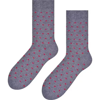 Pánské ponožky Pánské ponožky Many Hearts - 44-46 / šedá