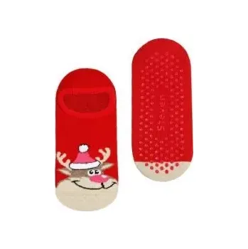 Dámské punčochy Dětské protiskluzové ťapky Reno - 32-34 / červená