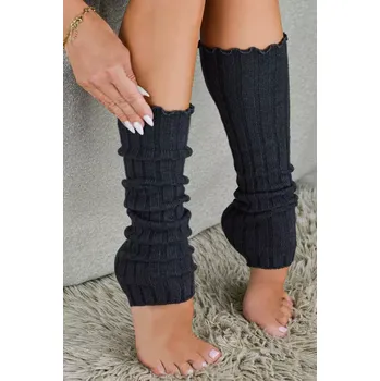 Dámské punčochy Dámské vlněné návleky na lýtka SL001 - grafitová