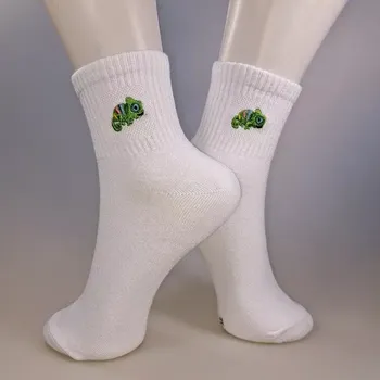 Dámské ponožky Dámské ponožky s chameleonem - 35-38 / bílá