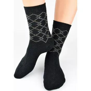 Pánské ponožky Pánské ponožky s vlnou SW023 - 43-46 / černá