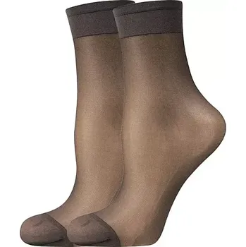 Dámské punčochy Dámské ponožky Lady II 17 DEN - 2 páry - Uni / fumo
