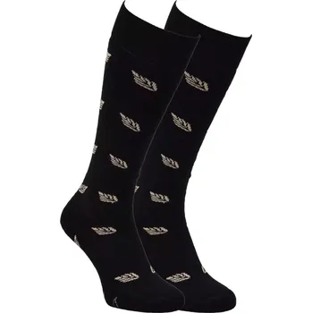 Dámské punčochy Dámské froté podkolenky Listy - 35-38 / černá