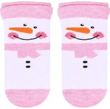 Kojenecké ponožky Sněhulák - 14-16 / růžová