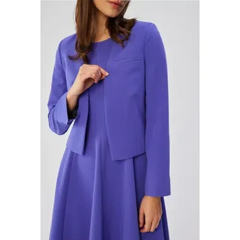 Dámské sako S368 Blejzr s otevřenou přední částí - fialový EU M