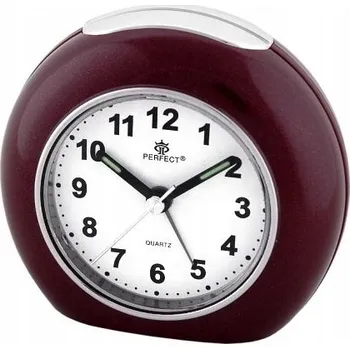 Budík Budík Ručičkový Červený Opakované buzení Podsvícení Na Baterie 9x10x5cm Perfe