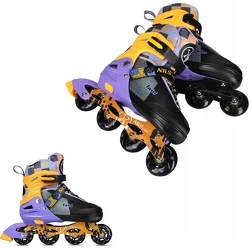 Kolečkové brusle Kolečkové Brusle žluté Nils Extreme L 39 42 nastavitelné se třemi sponami