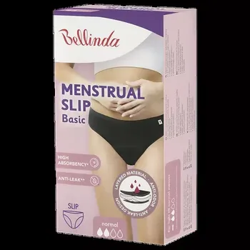 Kalhotky Mentruační kalhotky BASIC MENSTRUAL SLIP NORMAL - BELLINDA - černá M