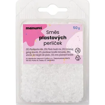 Dětské navlékací korálky Manumi broušené akrylové korálky 4 - 8 mm čiré