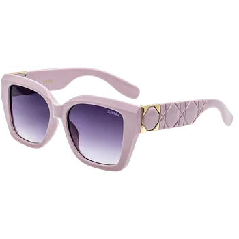 Sluneční brýle Sluneční brýle G1808 růžové s fialovými skly Obyčejné čočky