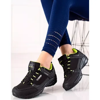 Dámské tenisky Luxusní trekingové boty dámské černé bez podpatku 36