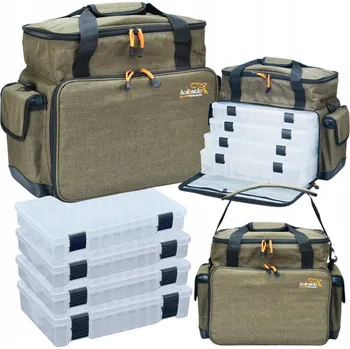 Outdoor vaření Hokkaido Velká rybářská taška přes rameno – 6 boxů, pevné dno, 35×47×23 cm