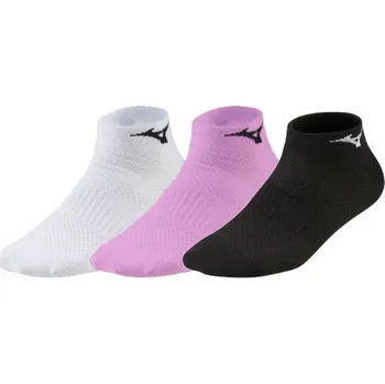 Dámské ponožky Unisex běžecké ponožky Mizuno Training Mid Socks – 3 páry velikost M black, white, violet