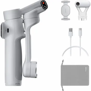 Foto Insta360 Flow 2 AI Tracker Bundle Stabilizátor kamery chytrého telefonu Světle šedá