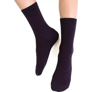 Dětské merino ponožky Janko - 32-34 / tmavě fialová