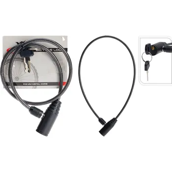 Zámek na kolo zámek lankový 6x650mm 2 kl.