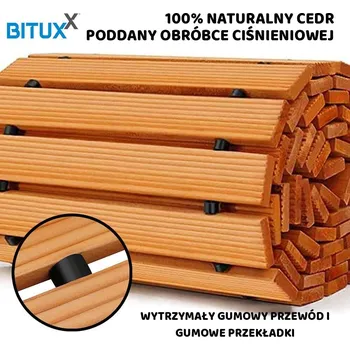 Zahradní dekorace ZAHRADNÍ CHODNÍK Z CEDROVÉHO DŘEVA 250CM X75CM BITUXX ROLOVACÍ DO ZAHRADY CESTIČKA MS19601